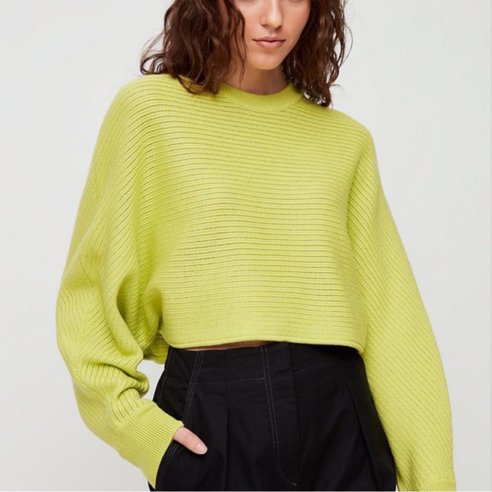 Aritzia Lime Green Sweater